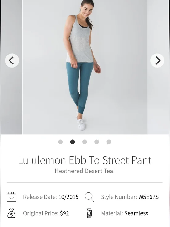 Lululemon Ebb To Street Pant Sz 4 Desert Teal - Picture 1 of 11